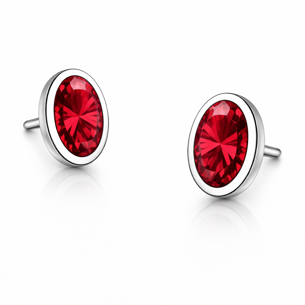 Orecchino Lumen Oval Rosa