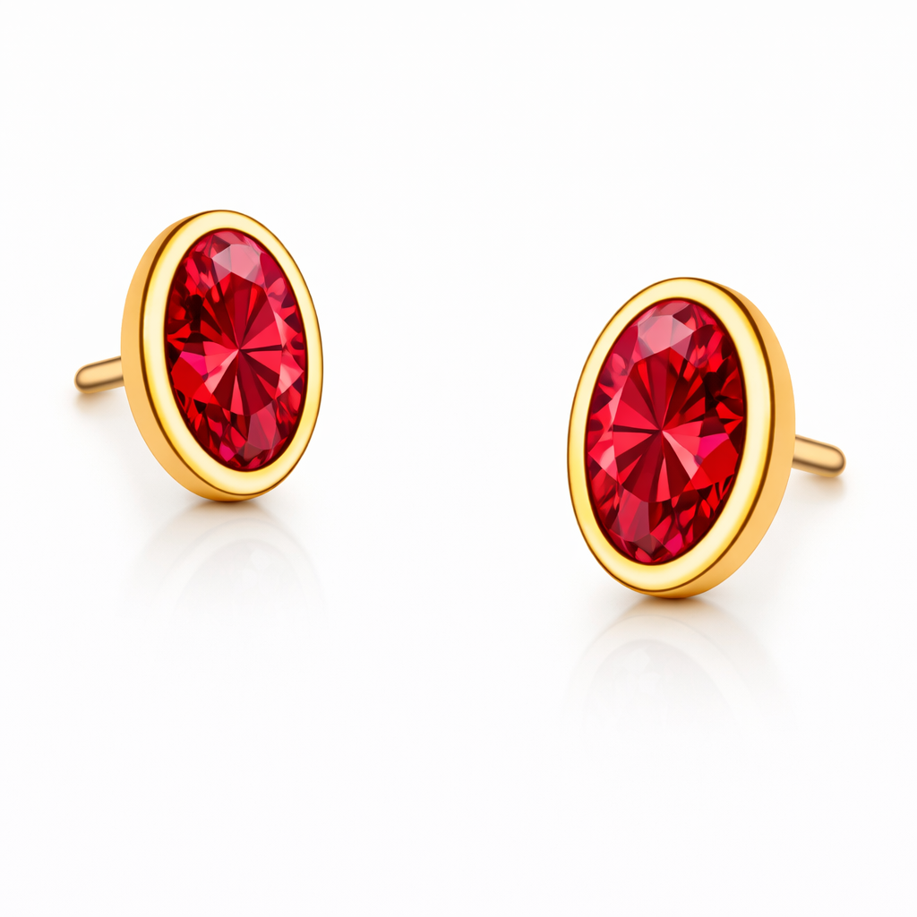 Orecchino Lumen Oval Rosa