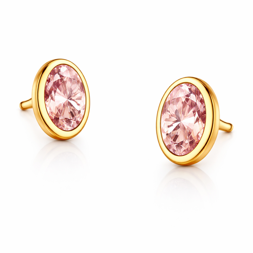 Orecchino Lumen Oval Rosa