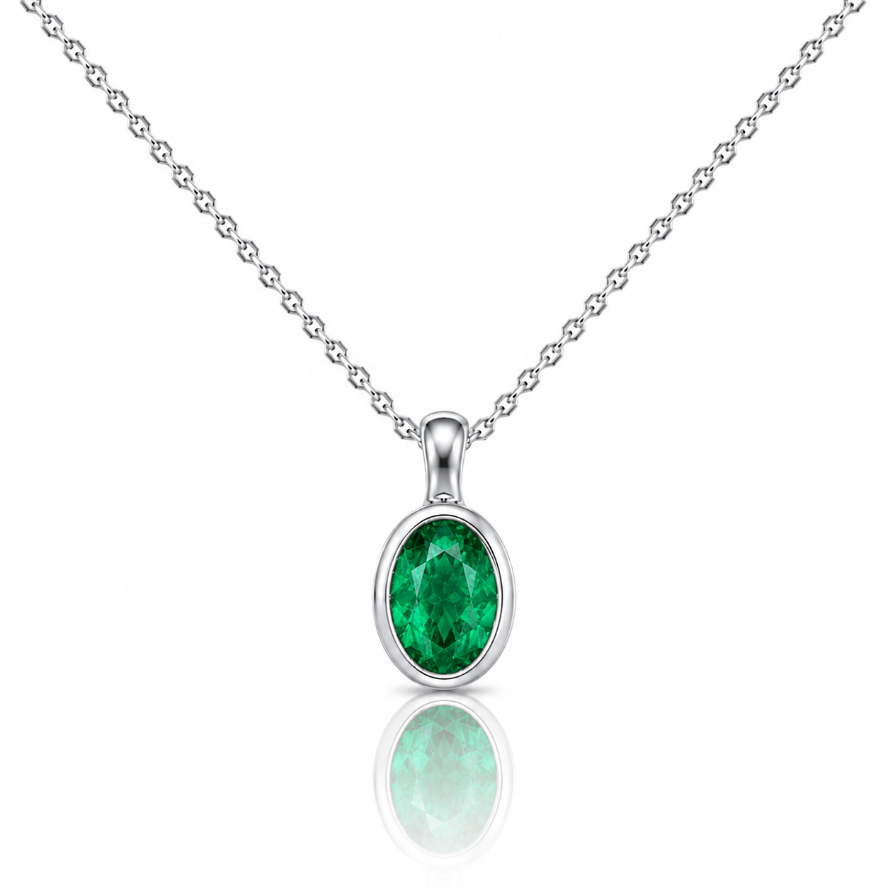 Collana Lumen Ovale Verde