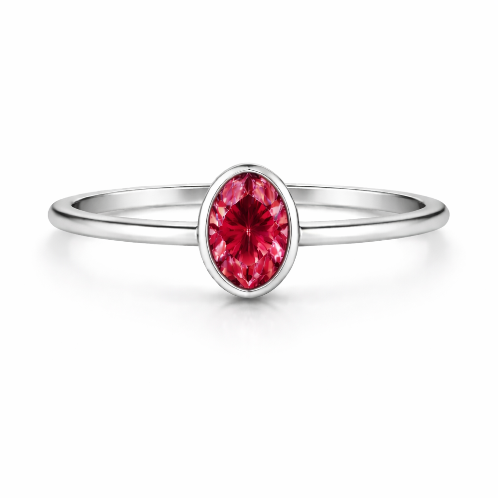 Anello Lumen Oval Rosa