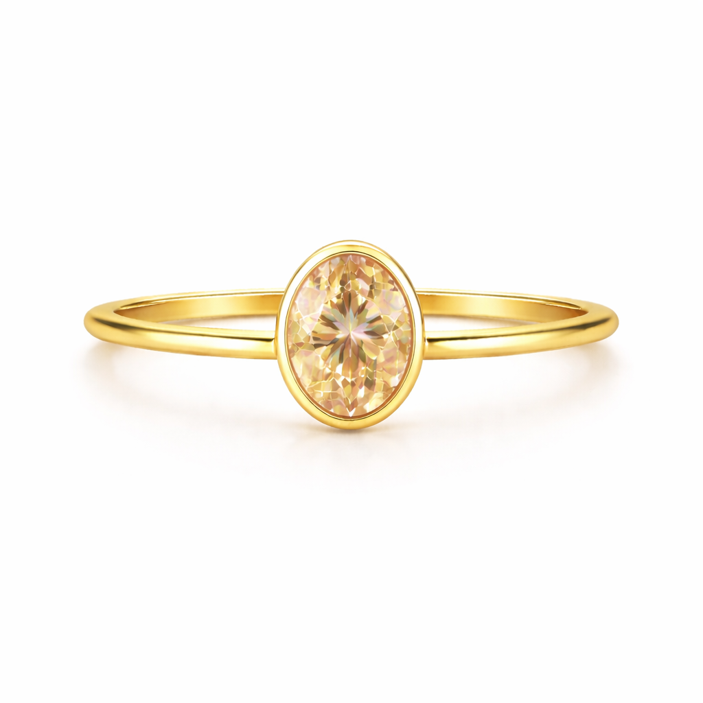 Anello Lumen Oval Rosa