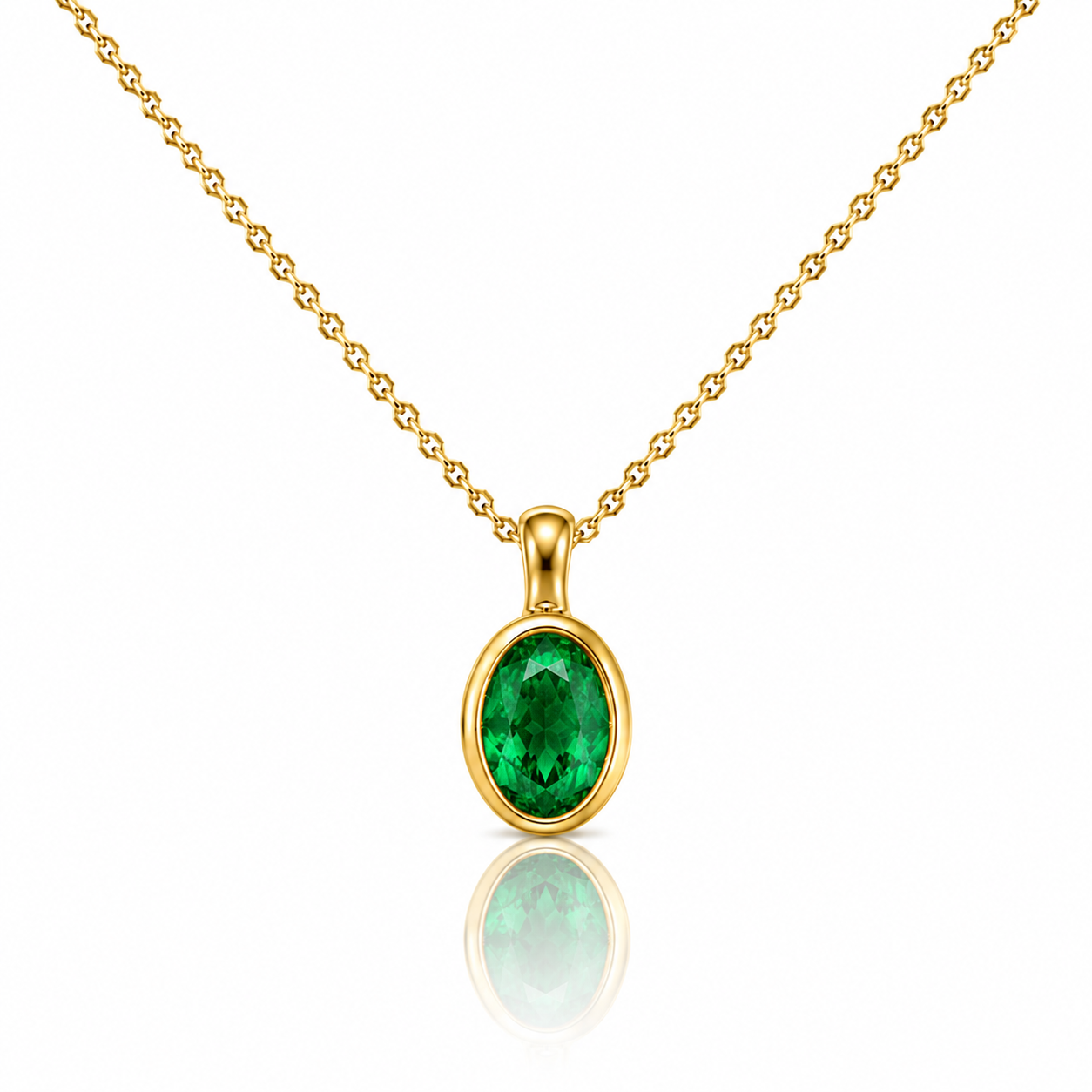 Collana Lumen Ovale Verde