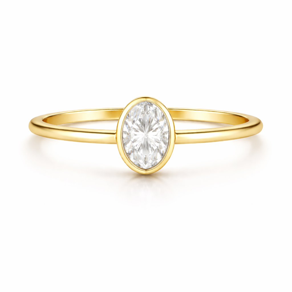 Anello Lumen Oval Rosa