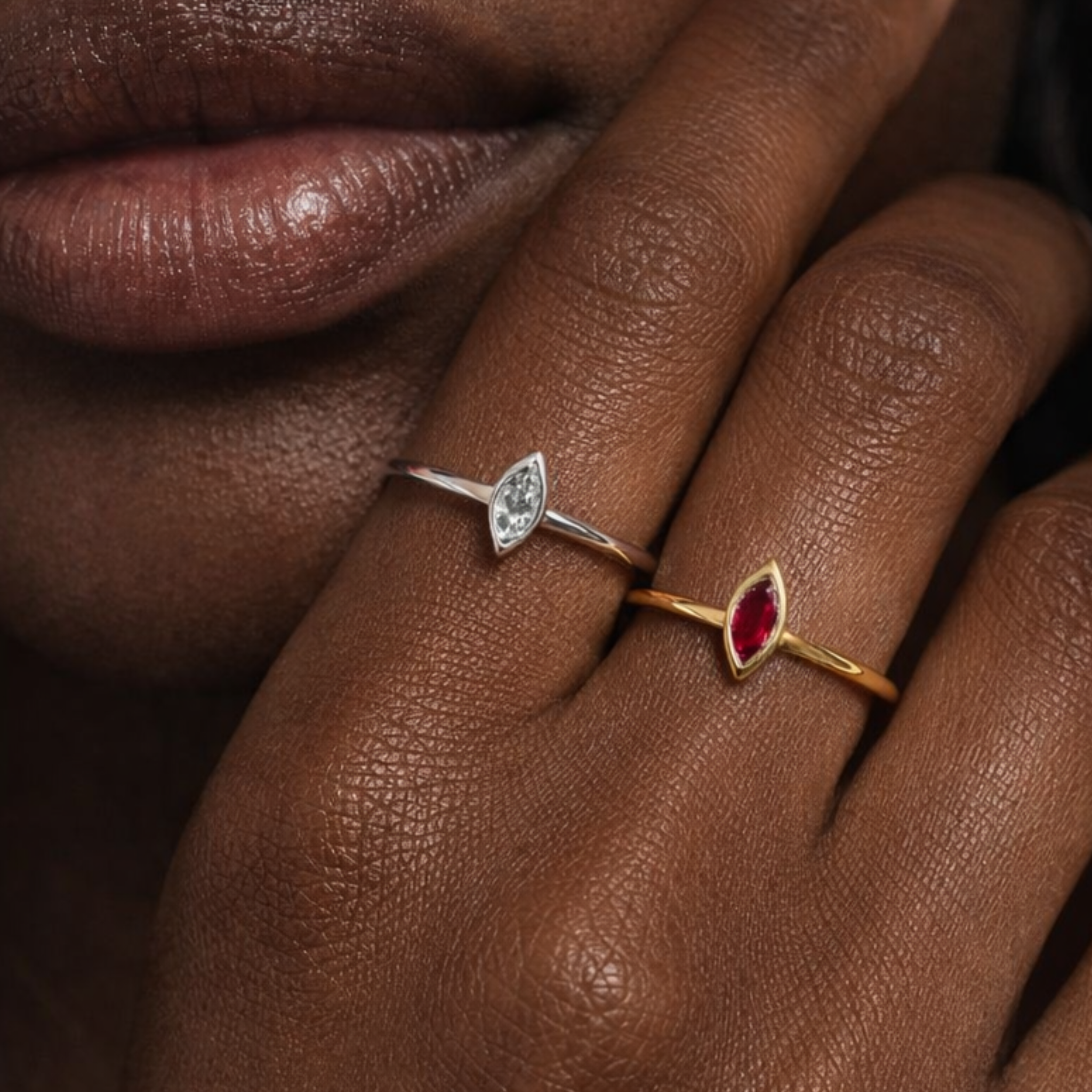 Anello Lumen Marquise Rosa