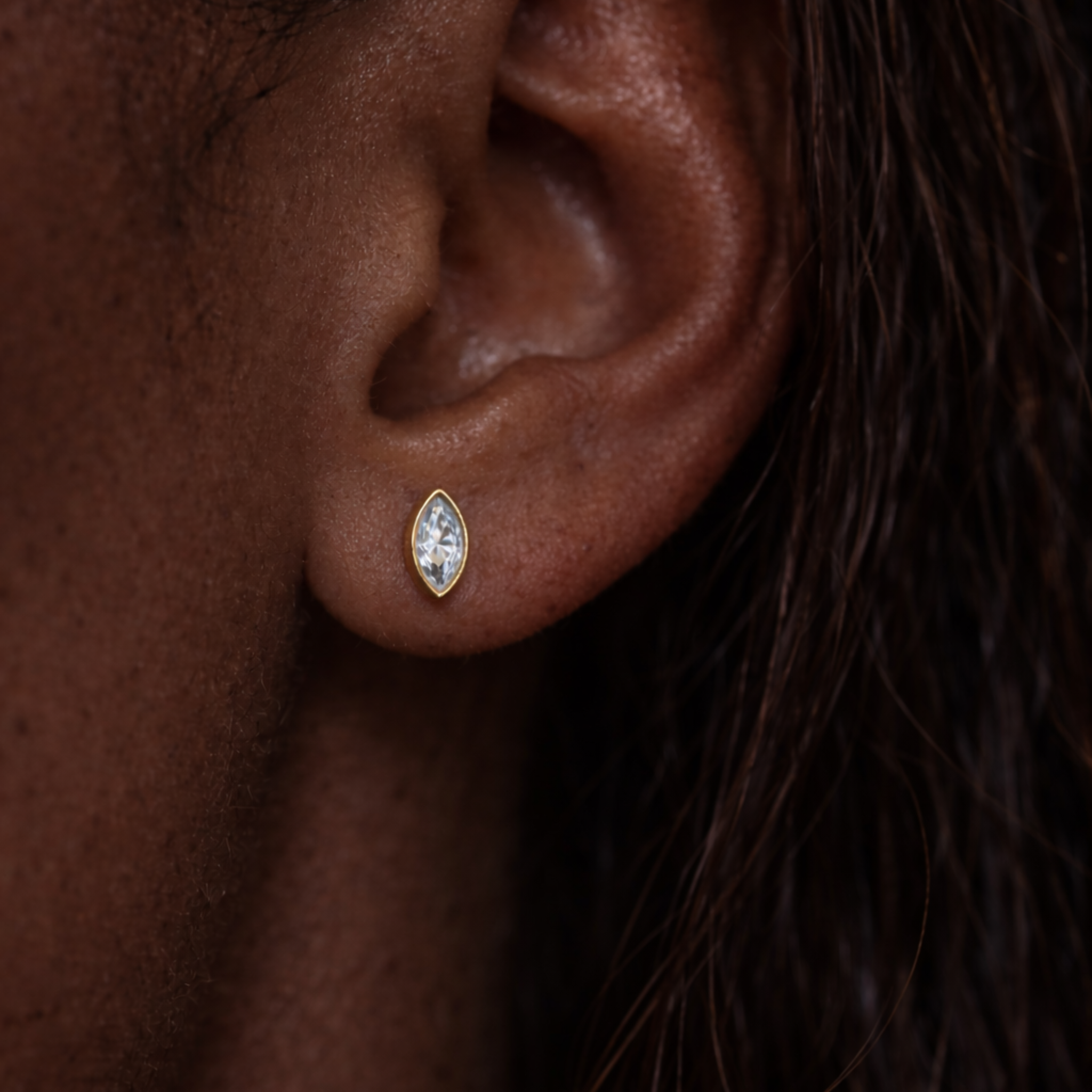 Orecchino Lumen Marquise Bianco