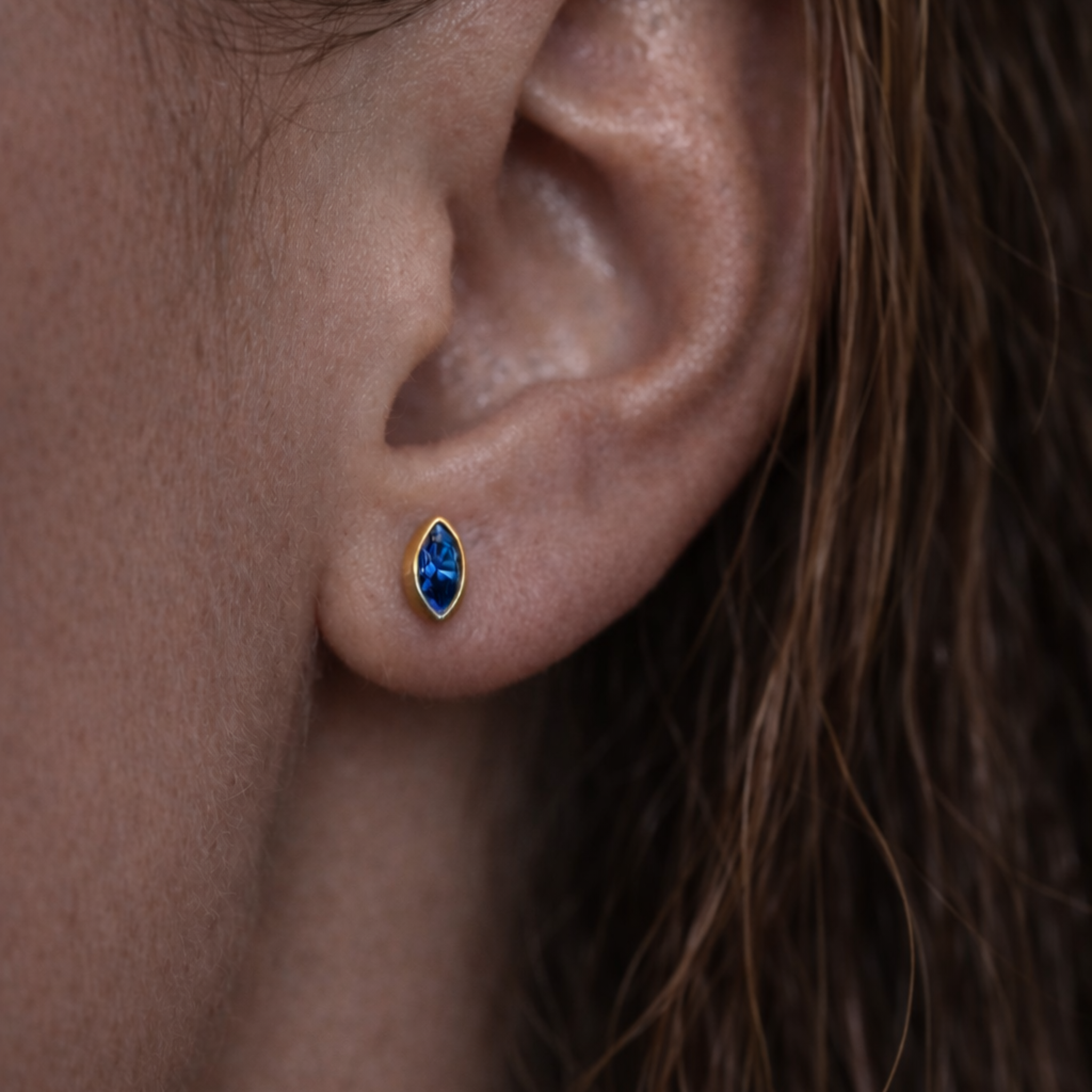 Orecchino Lumen Marquise Verde