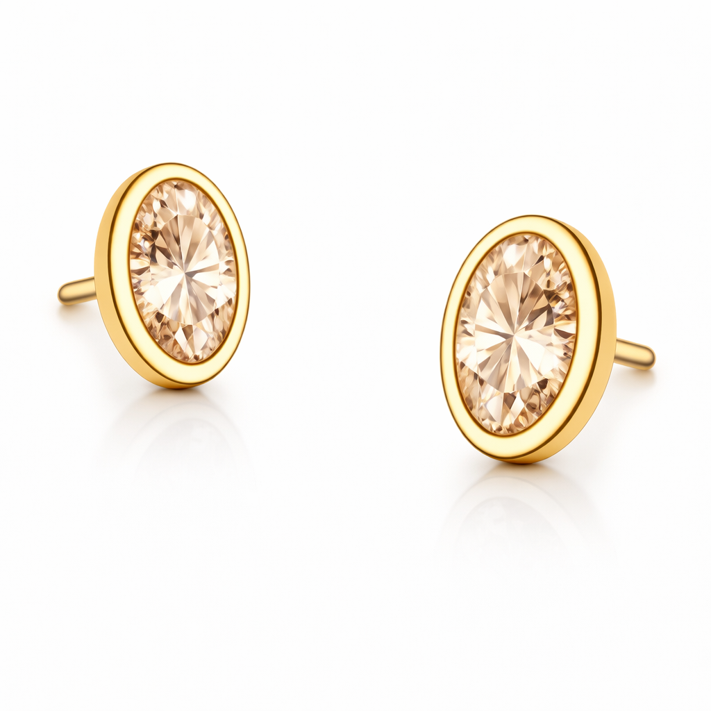 Orecchino Lumen Oval Rosa