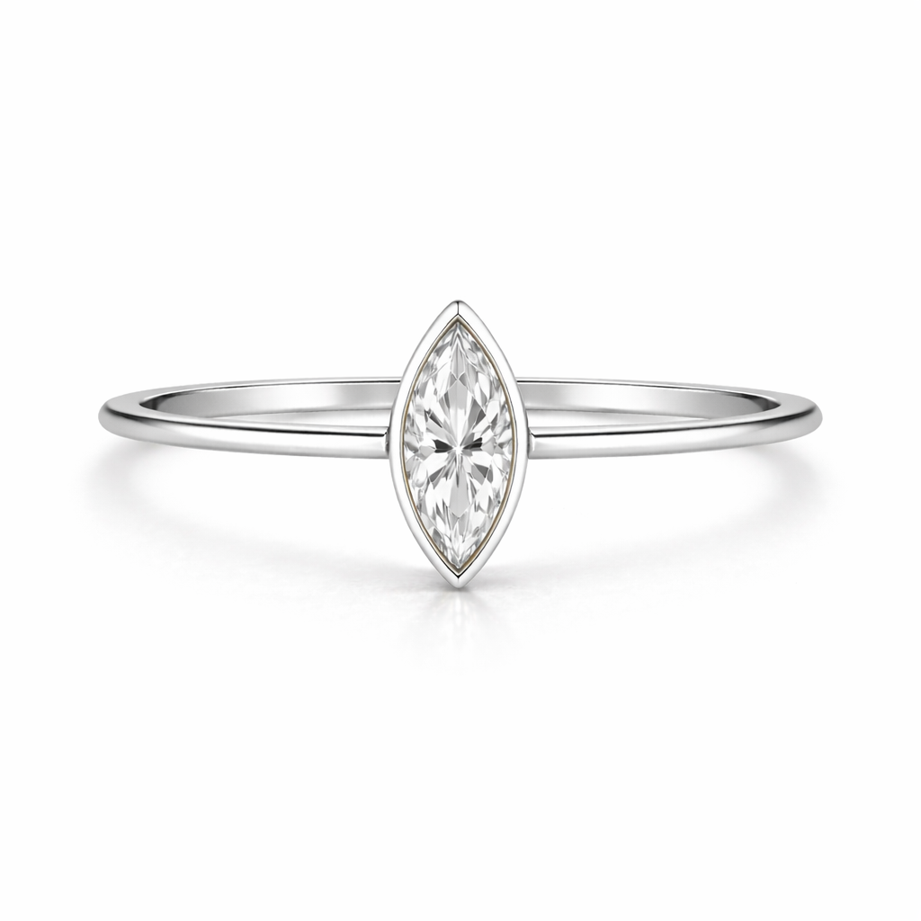 Anello Lumen Marquise Bianco