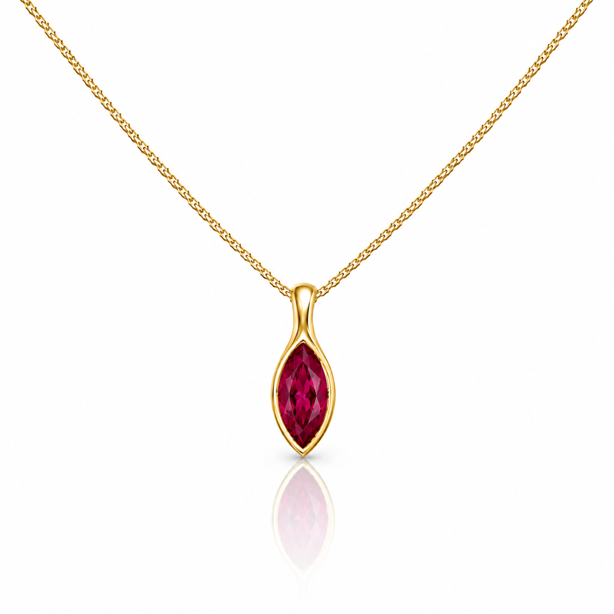 Collana Lumen Marquise Rosso