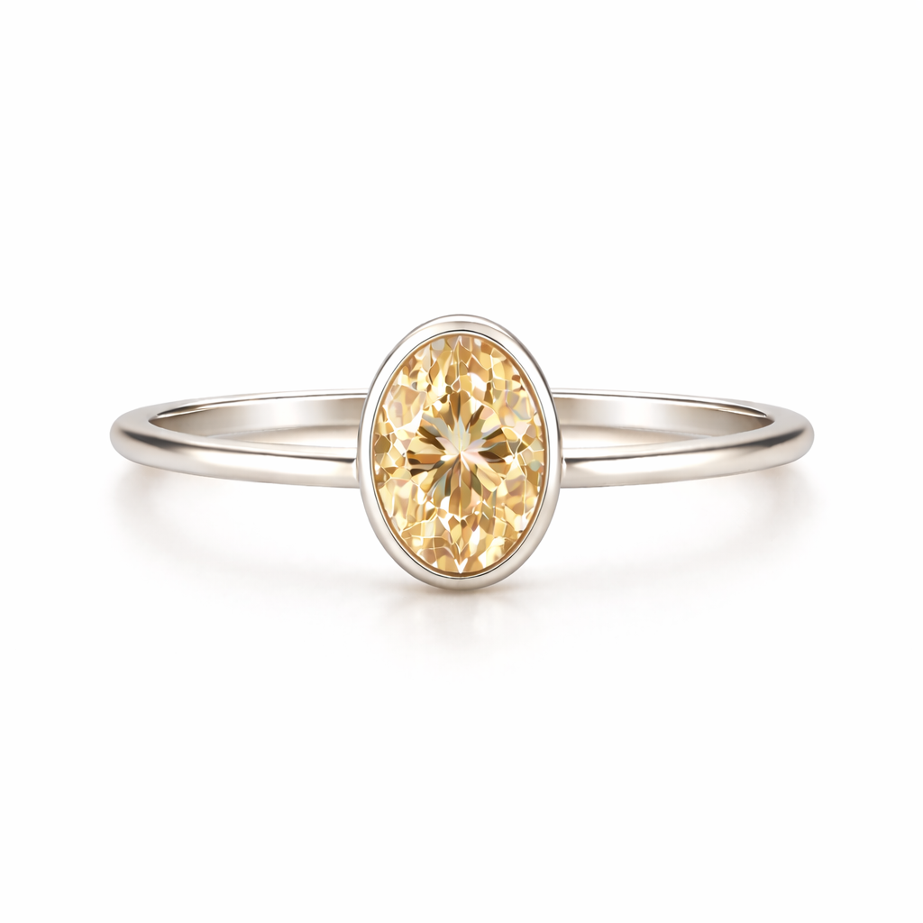 Anello Lumen Oval Champagne