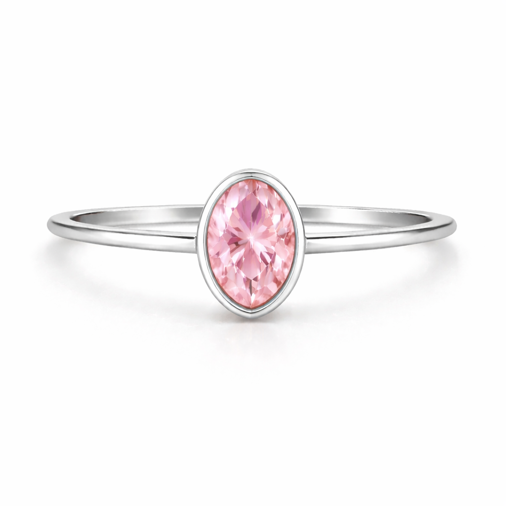 Anello Lumen Oval Rosa