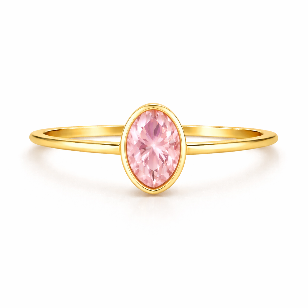 Anello Lumen Oval Rosa