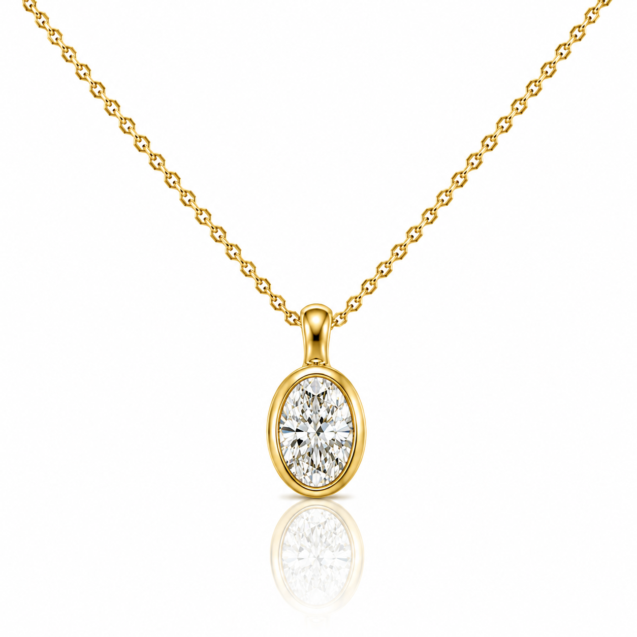 Collana Lumen Ovale Blu